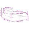 vidaXL Οθωμανικό κρεβάτι με στρώμα Μαύρο 120x200cm Ύφασμα