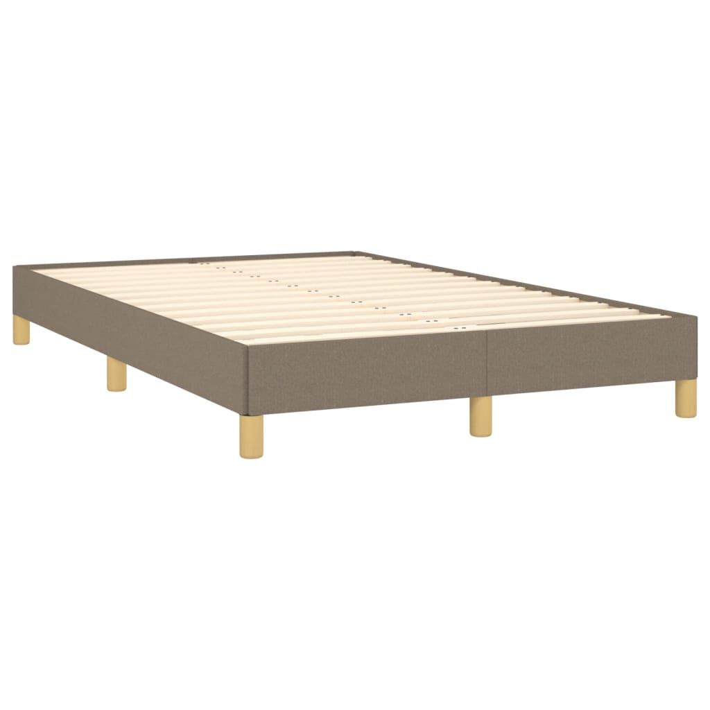 vidaXL Κρεβάτι Boxspring με Στρώμα Taupe 120x190 εκ. Υφασμάτινο