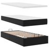 vidaXL Οθωμανικό κρεβάτι με στρώμα Μαύρο 80x200cm Faux Leather
