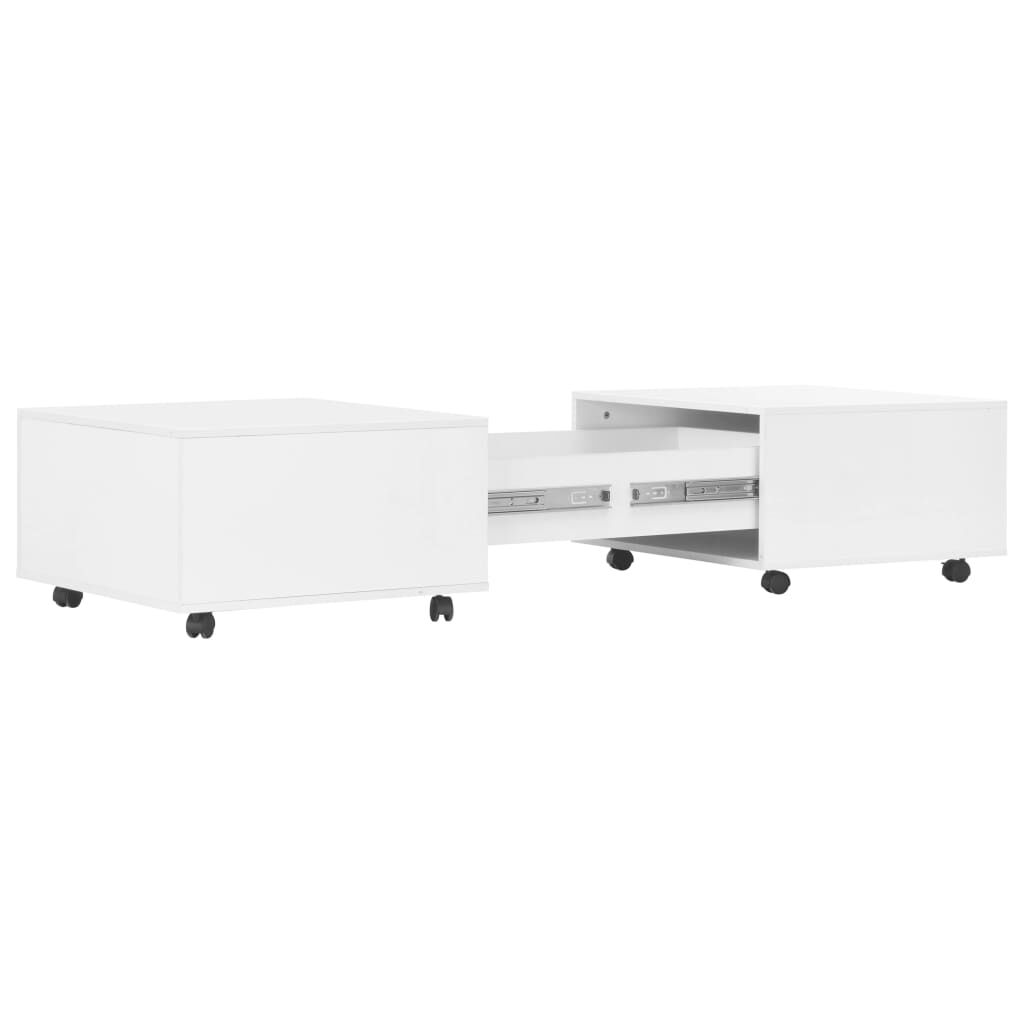 vidaXL Τραπεζάκι Σαλονιού Γυαλιστερό Λευκό 120 x 60 x 35 εκ.