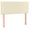 vidaXL Κρεβάτι Boxspring με Στρώμα Κρεμ 100x200εκ. από Συνθετικό Δέρμα