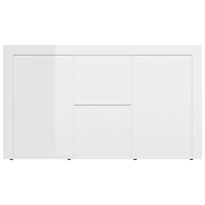vidaXL Μπουφές Γυαλιστερό Λευκό 120 x 36 x 69 εκ. από Μοριοσανίδα