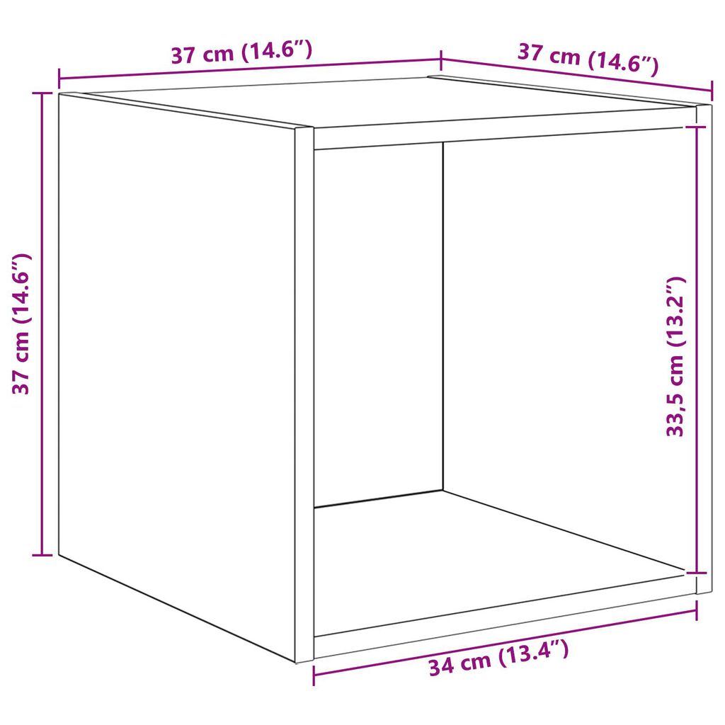 vidaXL Σετ επίπλου τηλεόρασης 4 pcs Παλιό ξύλο 37 x 37 x 142.5 εκ