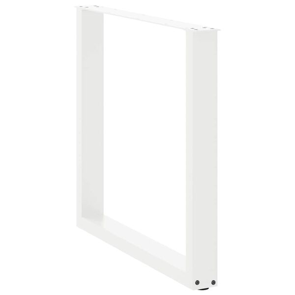 vidaXL Πόδια Τραπεζαρίας σε Σχήμα U 3 τεμ. Λευκά 90x(72-73) εκ. Ατσάλι