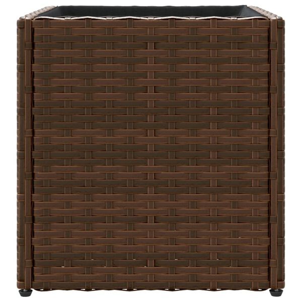 vidaXL Ζαρντινιέρα Κήπου Καφέ 36x30x32 εκ. από Συνθετικό Ρατάν
