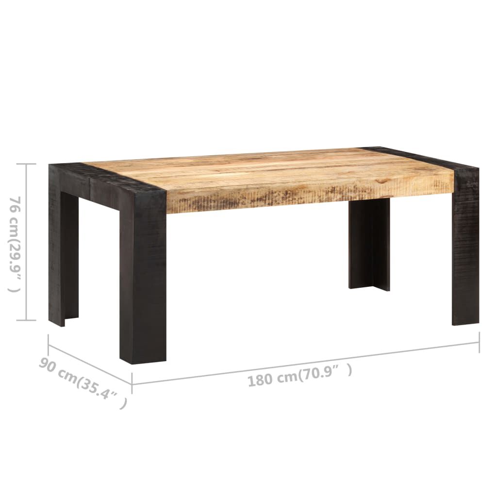 vidaXL Τραπεζαρία 180 x 90 x 76 εκ. από Μασίφ Ξύλο Μάνγκο