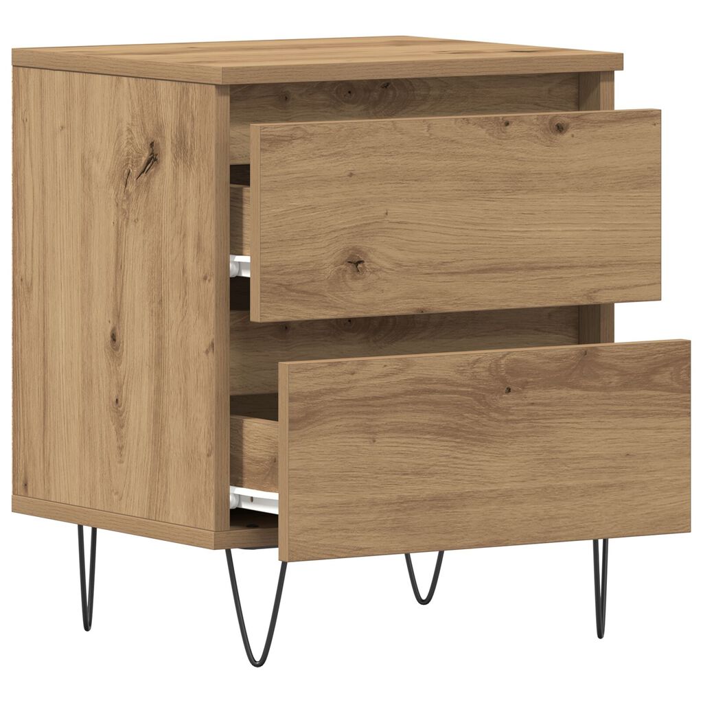 vidaXL Κομοδίνο Artisan Oak 40x35x50 εκ. Κατασκευασμένο ξύλο