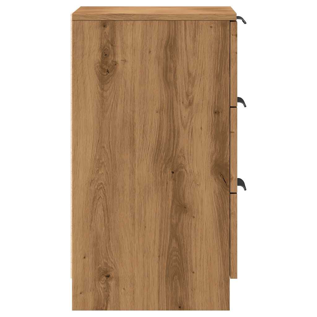 vidaXL Κομοδίνο Αρτισιανή Δρυς 40x36x65 εκ. από Επεξεργασμένο Ξύλο