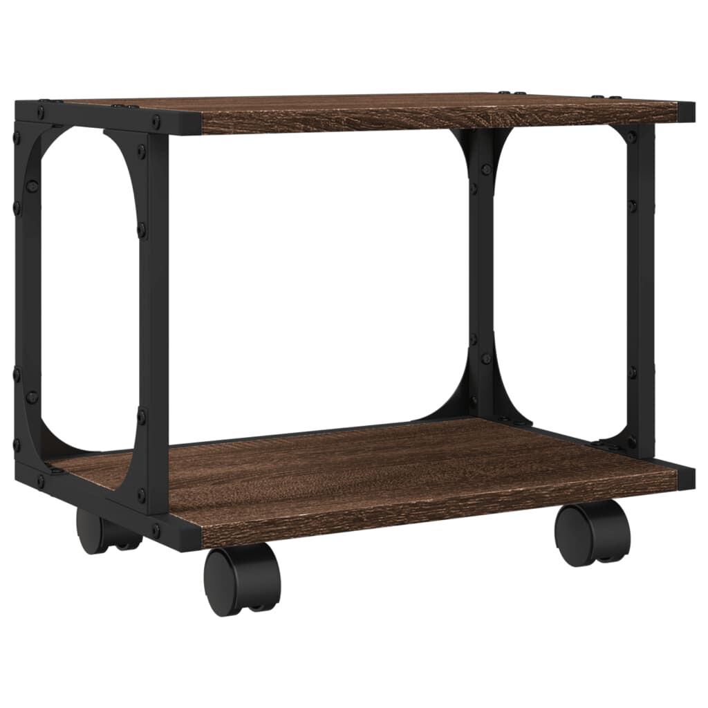 vidaXL Βάση Εκτυπωτή 2 Επιπέδων Καφέ Δρυς 41x28x33,5 εκ Επεξ. Ξύλο