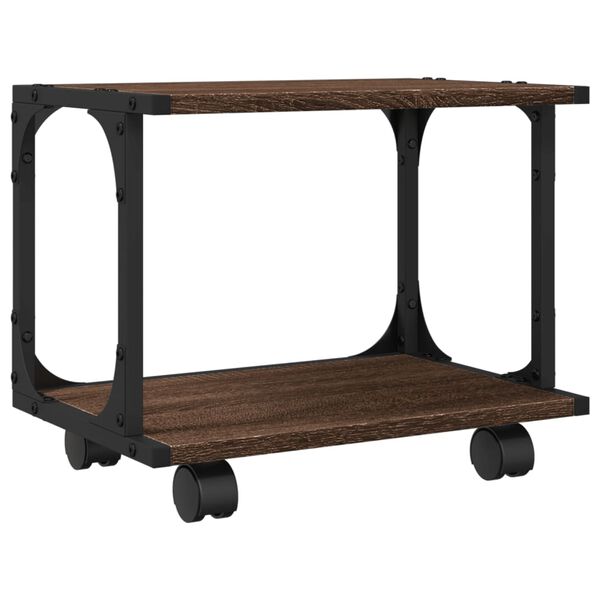 vidaXL Βάση Εκτυπωτή 2 Επιπέδων Καφέ Δρυς 41x28x33,5 εκ Επεξ. Ξύλο