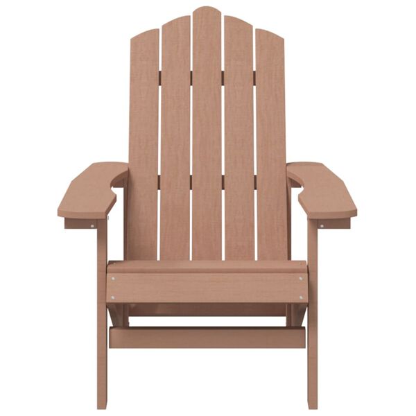 vidaXL Καρέκλα Κήπου Adirondack Καφέ από HDPE