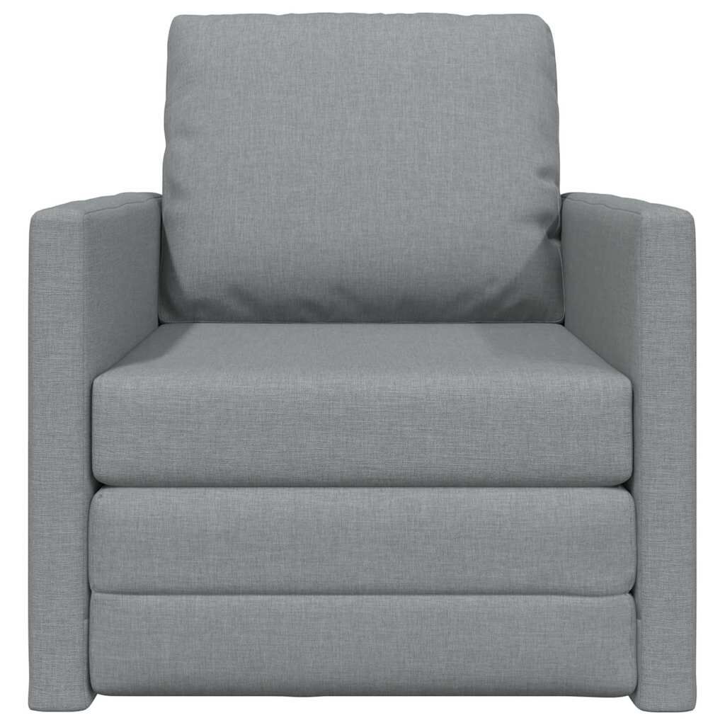 vidaXL Καναπές-Κρεβάτι Δαπέδου 2 σε 1 Αν. Γκρι 112x174x55 εκ. Ύφασμα
