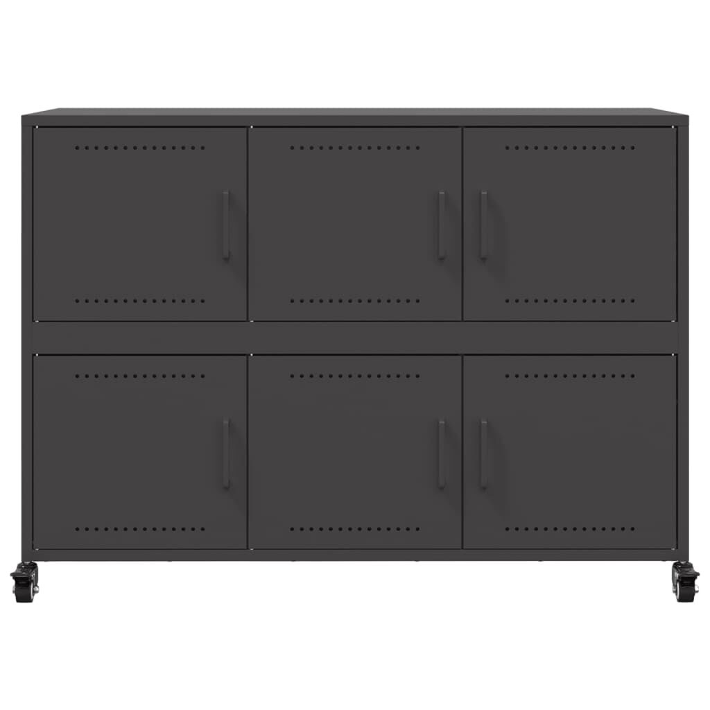 vidaXL Ντουλάπι Μαύρο 100,5x39x72 εκ. από Χάλυβα