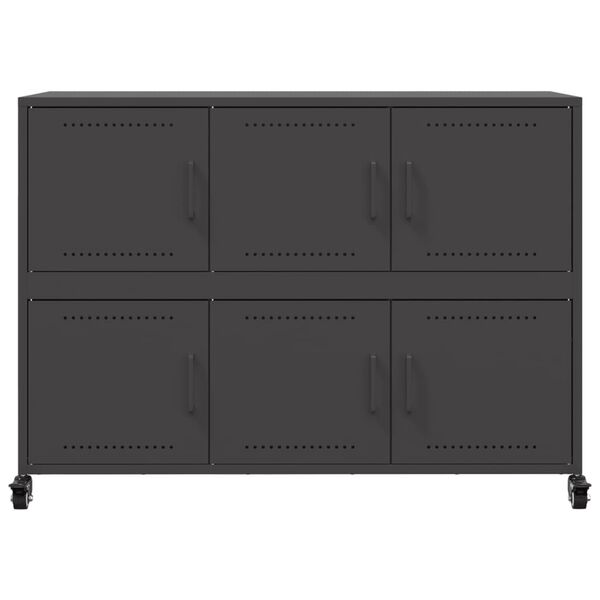 vidaXL Ντουλάπι Μαύρο 100,5x39x72 εκ. από Χάλυβα