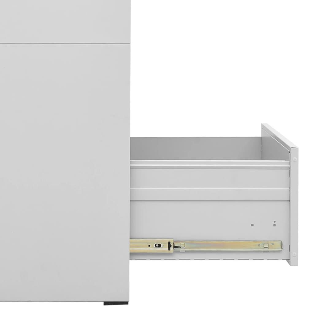 vidaXL Αρχειοθήκη Ανοιχτό Γκρι 46 x 62 x 72,5 εκ. από Ατσάλι