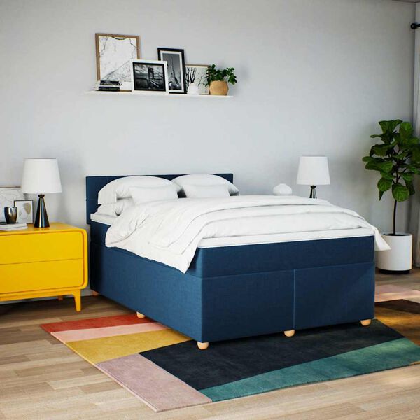 vidaXL &Kappa;&rho;&epsilon;&beta;ά&tau;&iota; Boxspring &mu;&epsilon; &Sigma;&tau;&rho;ώ&mu;&alpha; &Mu;&pi;&lambda;&epsilon; 140x190 &epsilon;&kappa;. &Upsilon;&phi;&alpha;&sigma;&mu;ά&tau;&iota;&nu;&omicron;
