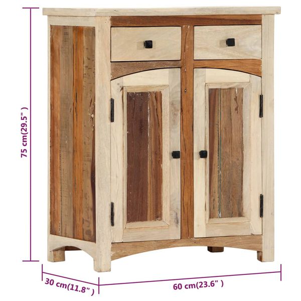 vidaXL Ντουλάπι 60 x 30 x 75 εκ. από Μασίφ Ανακυκλωμένο Ξύλο