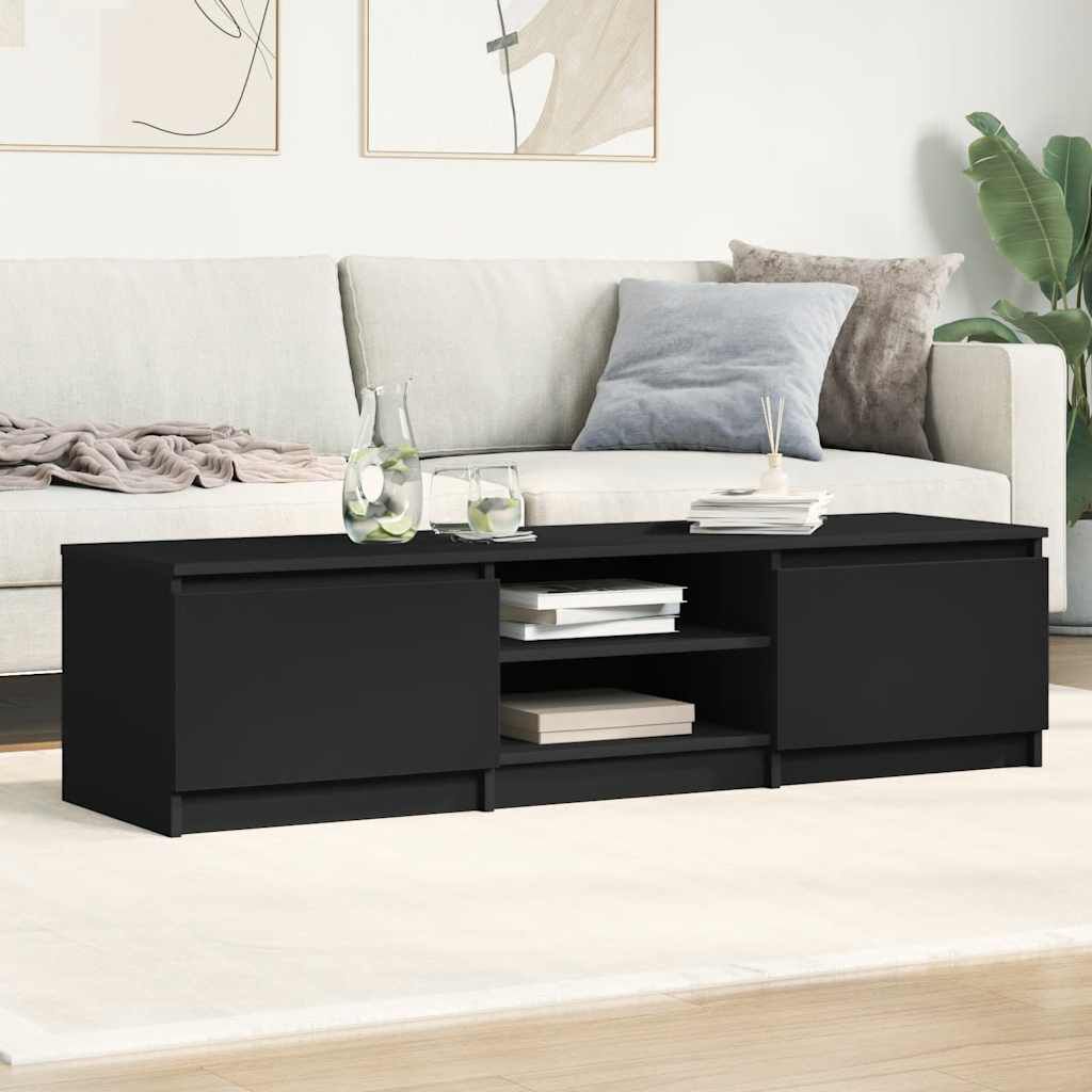 vidaXL Έπιπλο Τηλεόρασης Μαύρο 140 x 40 x 35,5 εκ. από Επεξ. Ξύλο