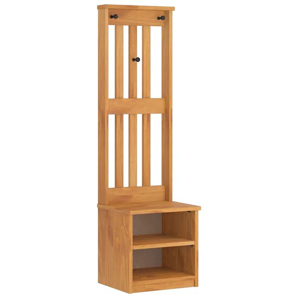 vidaXL Δέντρο χωλ "SANDNES" 45x40x159,5 εκ.Πεύκο μασίφ ξύλο