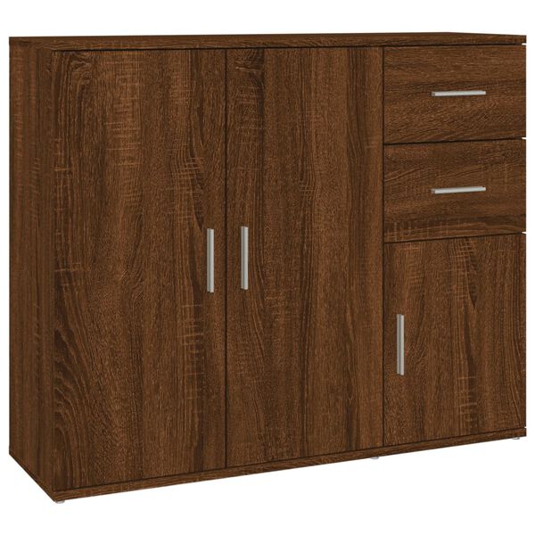 vidaXL Μπουφές Καφέ Δρυς 91x29,5x75 εκ. από Επεξεργασμένο Ξύλο