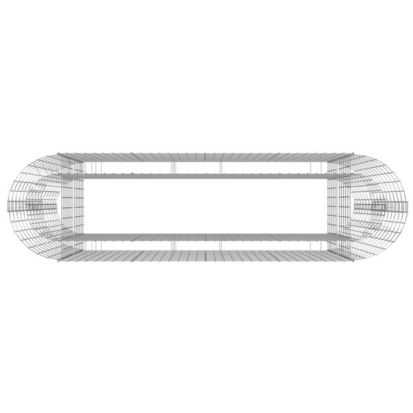 vidaXL Συρματοκιβώτιο-Γλάστρα Υπερυψωμένη 190x50x100 εκ Γαλβαν. Ατσάλι