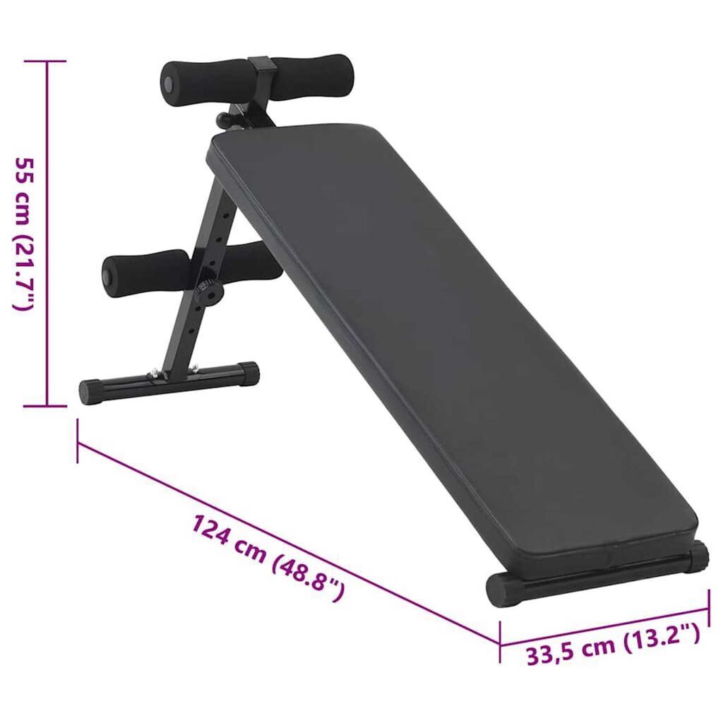 vidaXL Μπερνύν Ανασήκωσης Μαύρο 124 x 33.5 x 55 εκ.