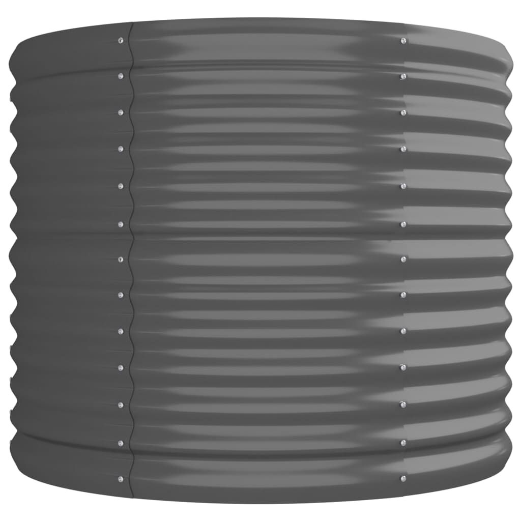 vidaXL Ζαρντινιέρα Γκρι 296x80x68 εκ. Ατσάλι με Ηλεκτρ. Βαφή Πούδρας