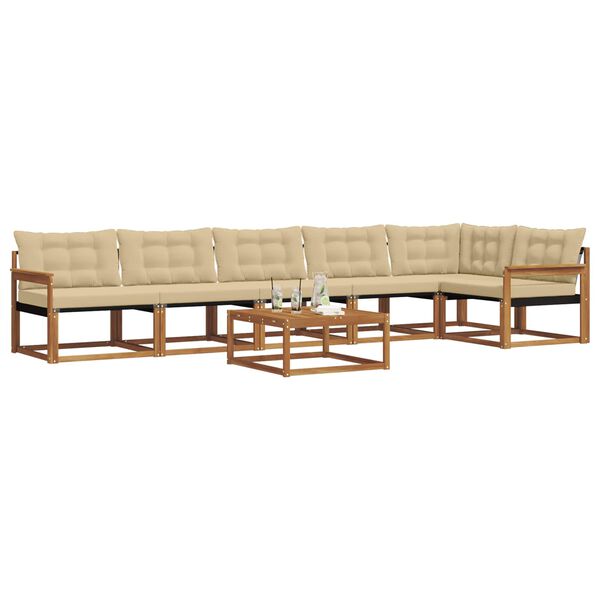 vidaXL &Sigma;&epsilon;&iota;&rho;ά &Kappa;&alpha;&nu;&alpha;&pi;έ &Epsilon;&xi;&omega;&tau;&epsilon;&rho;&iota;&kappa;&omicron;ύ &mu;&epsilon; &mu;&alpha;&xi;&iota;&lambda;ά&rho;&iota; 7 pcs &Phi;&upsilon;&sigma;&iota;&kappa;ό &kappa;&alpha;&iota; &Mu;&pi;&epsilon;&zeta;