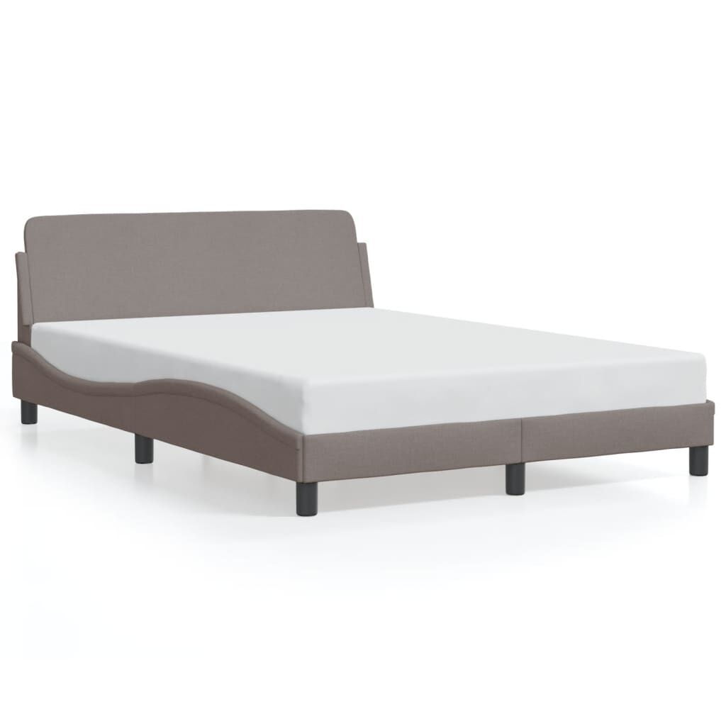 vidaXL Σκελετός Κρεβατιού Χωρίς Στρώμα Taupe 120x200 εκ. Υφασμάτινο