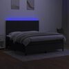 vidaXL &Kappa;&rho;&epsilon;&beta;ά&tau;&iota; Boxspring &mu;&epsilon; &Sigma;&tau;&rho;ώ&mu;&alpha; & LED &Mu;&alpha;ύ&rho;&omicron; 160x200 &epsilon;&kappa;. &Upsilon;&phi;&alpha;&sigma;&mu;ά&tau;&iota;&nu;&omicron;