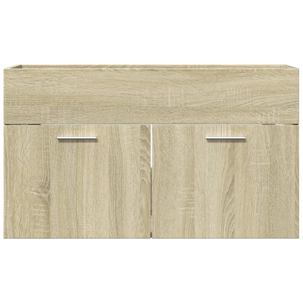 vidaXL Ντουλάπι Νιπτήρα Sonoma Δρυς 80 x 38,5 x 46 εκ. από Επεξ. Ξύλο