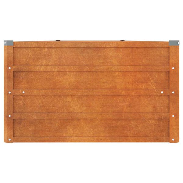 vidaXL Ζαρντινιέρα Σκουριασμένο 400x80x45 εκ. Ατσάλι Σκληρυθέν Αέρα