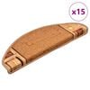 vidaXL Πατάκια Σκάλας Αυτοκόλλητα 15 τεμ. Μπεζ 65 x 21 x 4 εκ.