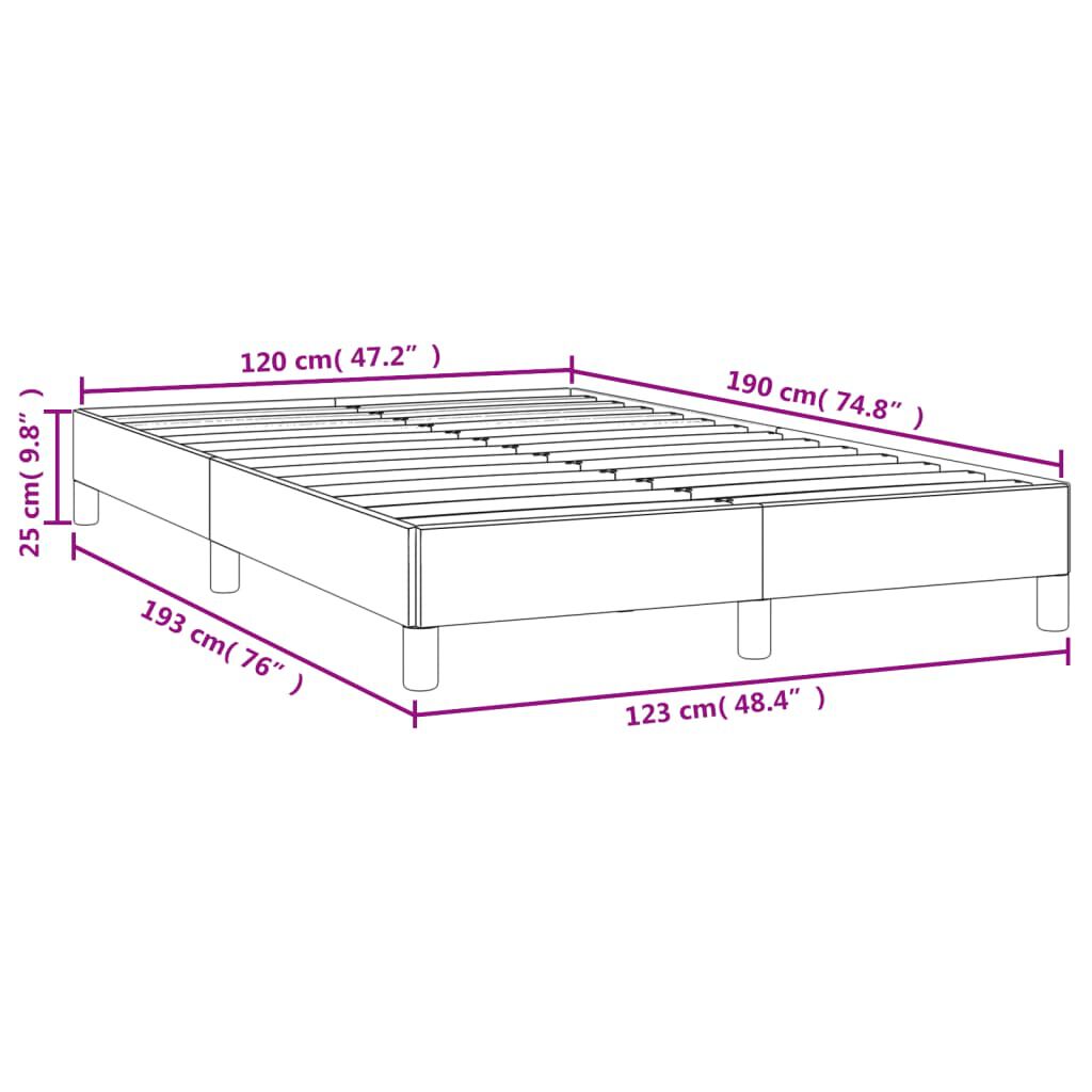 vidaXL Πλαίσιο Κρεβατιού χωρίς στρώμα Taupe 120x190 εκ. Υφασμάτινο