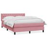 vidaXL Box Spring &kappa;&rho;&epsilon;&beta;ά&tau;&iota; &mu;&epsilon; &sigma;&tau;&rho;ώ&mu;&alpha; &rho;&omicron;&zeta; 140x220 cm &Beta;&epsilon;&lambda;&omicron;ύ&delta;&iota;&nu;&omicron;