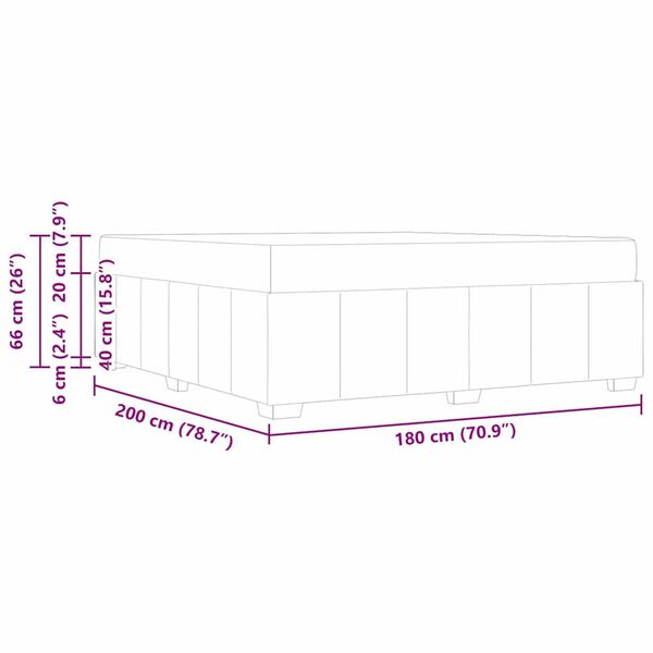 vidaXL Σκελετός Κρεβατιού Μπλε 180 x 200 cm ύφασμα