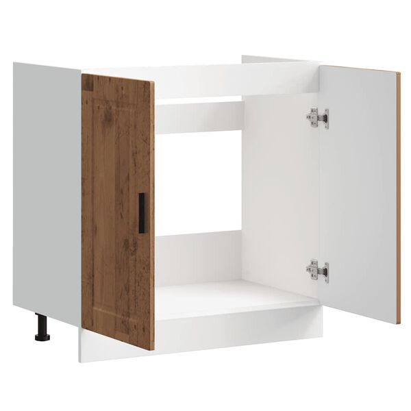vidaXL Ντουλάπι βάσης νεροχύτη Porto Παλιό Ξύλο 80x46x81,5 cm