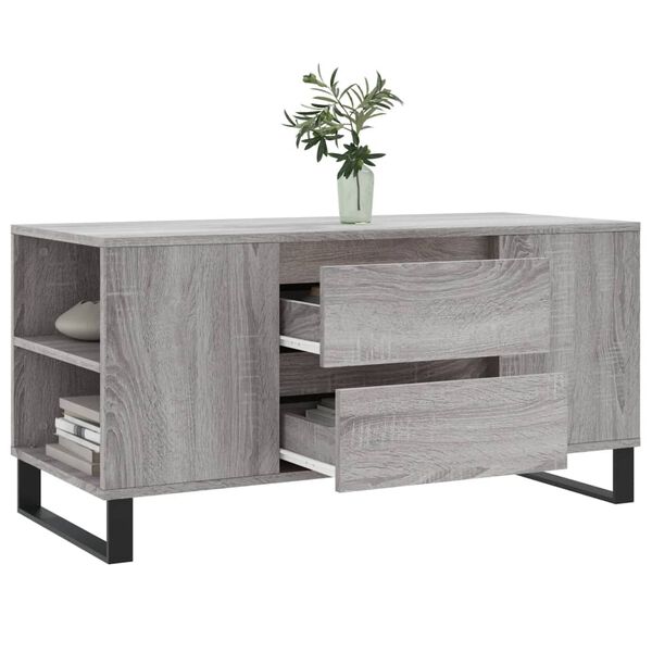 vidaXL Τραπεζάκι Σαλονιού Γκρι Sonoma 102x44,5x50 εκ.