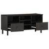 vidaXL Έπιπλο Τηλεόρασης Μαύρο 100 x 33 x 46 εκ. από Μασίφ Ξύλο Μάνγκο