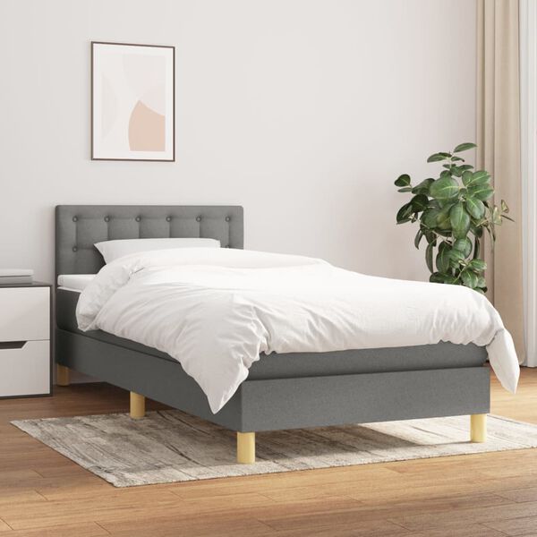 vidaXL &Kappa;&rho;&epsilon;&beta;ά&tau;&iota; Boxspring &mu;&epsilon; &Sigma;&tau;&rho;ώ&mu;&alpha; &Sigma;&kappa;&omicron;ύ&rho;&omicron; &Gamma;&kappa;&rho;&iota; 90x200 &epsilon;&kappa;. &Upsilon;&phi;&alpha;&sigma;&mu;ά&tau;&iota;&nu;&omicron;