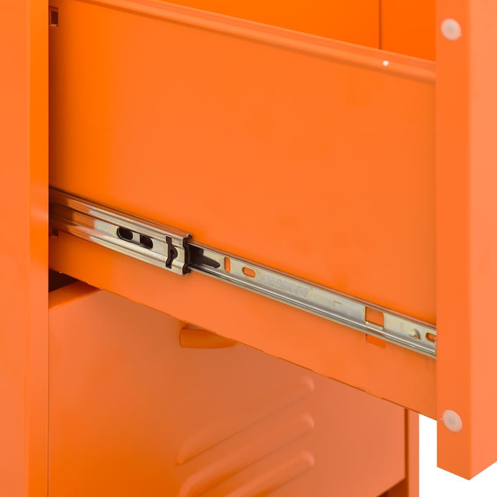 vidaXL Ντουλάπι Αποθήκευσης Πορτοκαλί 42,5 x 35 x 101,5 εκ. από Ατσάλι