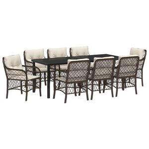 vidaXL &Sigma;έ&tau; &phi;&alpha;&gamma;&eta;&tau;&omicron;ύ &gamma;&iota;&alpha; &kappa;ή&pi;&omicron; &mu;&epsilon; &mu;&alpha;&xi;&iota;&lambda;ά&rho;&iota; 9 pcs &Kappa;&alpha;&phi;έ &sigma;&upsilon;&nu;&theta;&epsilon;&tau;&iota;&kappa;ό &rho;&alpha;&tau;ά&nu;