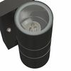 vidaXL Εξωτερικά Φωτιστικά Τοίχου 2 pcs Μαύρο 7 x 10 x 22 εκ