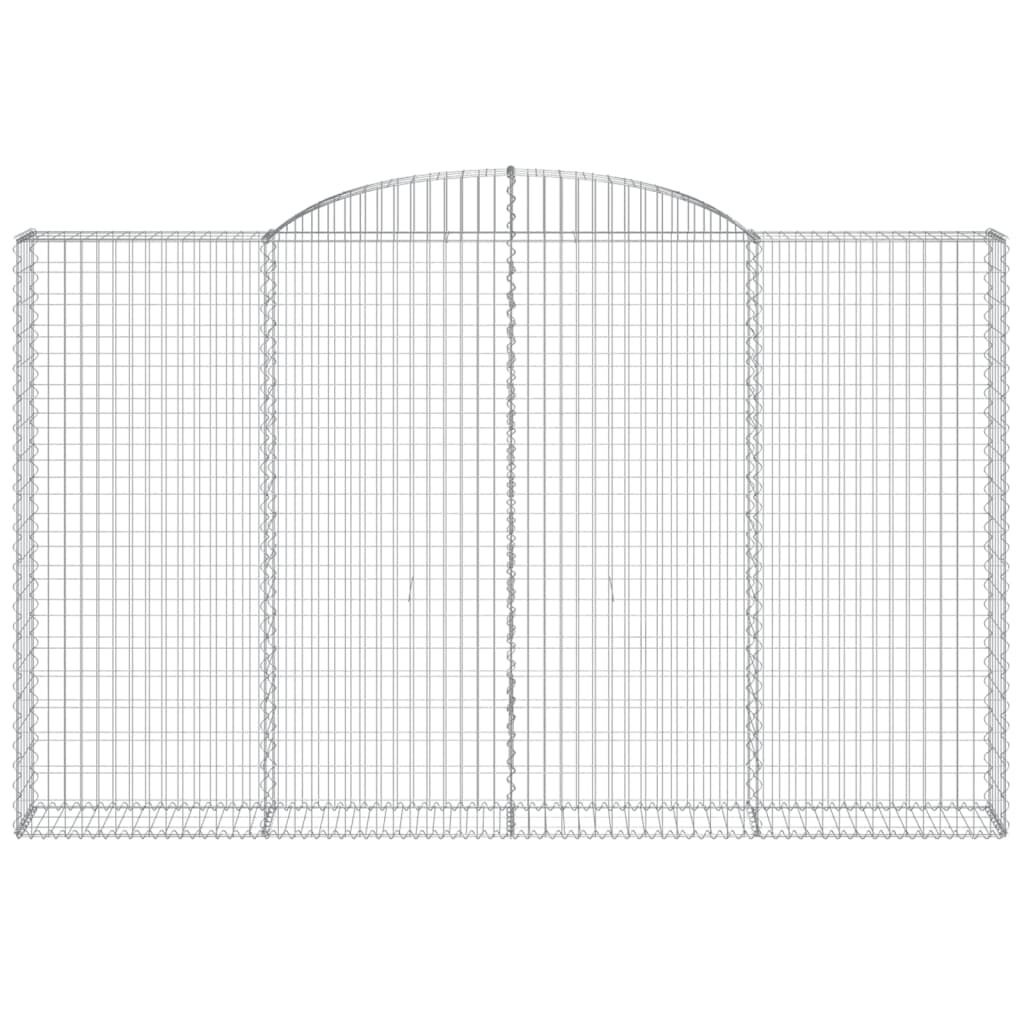 vidaXL Συρματοκιβώτια Τοξωτά 9 τεμ. 300x30x180/200 εκ. Γαλβαν. Ατσάλι