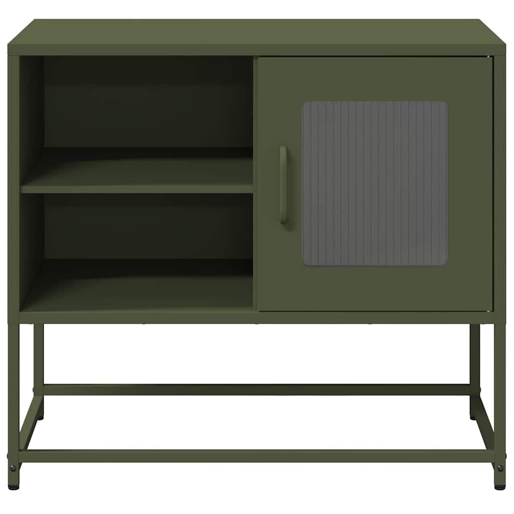 vidaXL Έπιπλο Τηλεόρασης Πράσινο Λαδί 68,5x39x60,5 εκ. από Ατσάλι