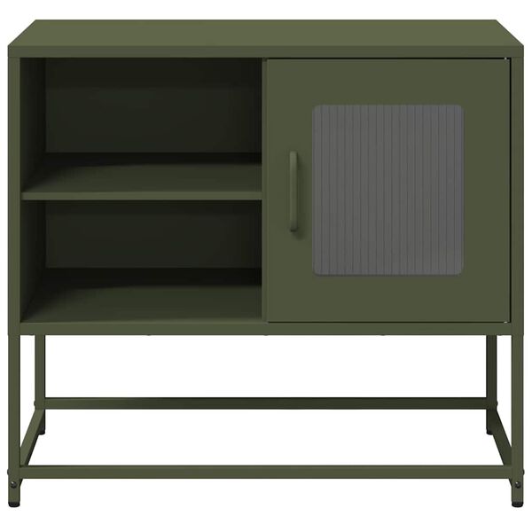 vidaXL Έπιπλο Τηλεόρασης Πράσινο Λαδί 68,5x39x60,5 εκ. από Ατσάλι