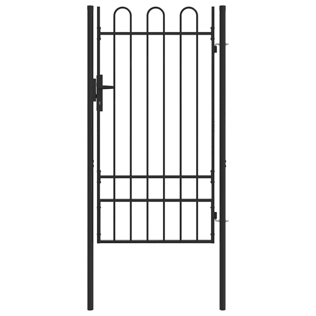 vidaXL Πύλη Φράχτη Γκρι 100 x 175 cm Χάλυβας με Επικάλυψη Πούδρας
