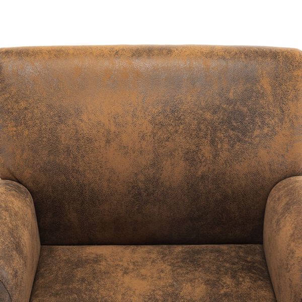 vidaXL Πολυθρόνα Καφέ 70 x 69 x 72 εκ. από Συνθετικό Δέρμα Σουέτ