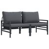 vidaXL &Epsilon;&xi;&omega;&tau;&epsilon;&rho;&iota;&kappa;ά Έ&pi;&iota;&pi;&lambda;&alpha; 2 &Tau;&epsilon;&mu;ά&chi;&iota;&omicron; &Alpha;&nu;&theta;&rho;&alpha;&kappa;ί 80 x 80 x 71 cm &Alpha;&tau;&sigma;ά&lambda;&iota;