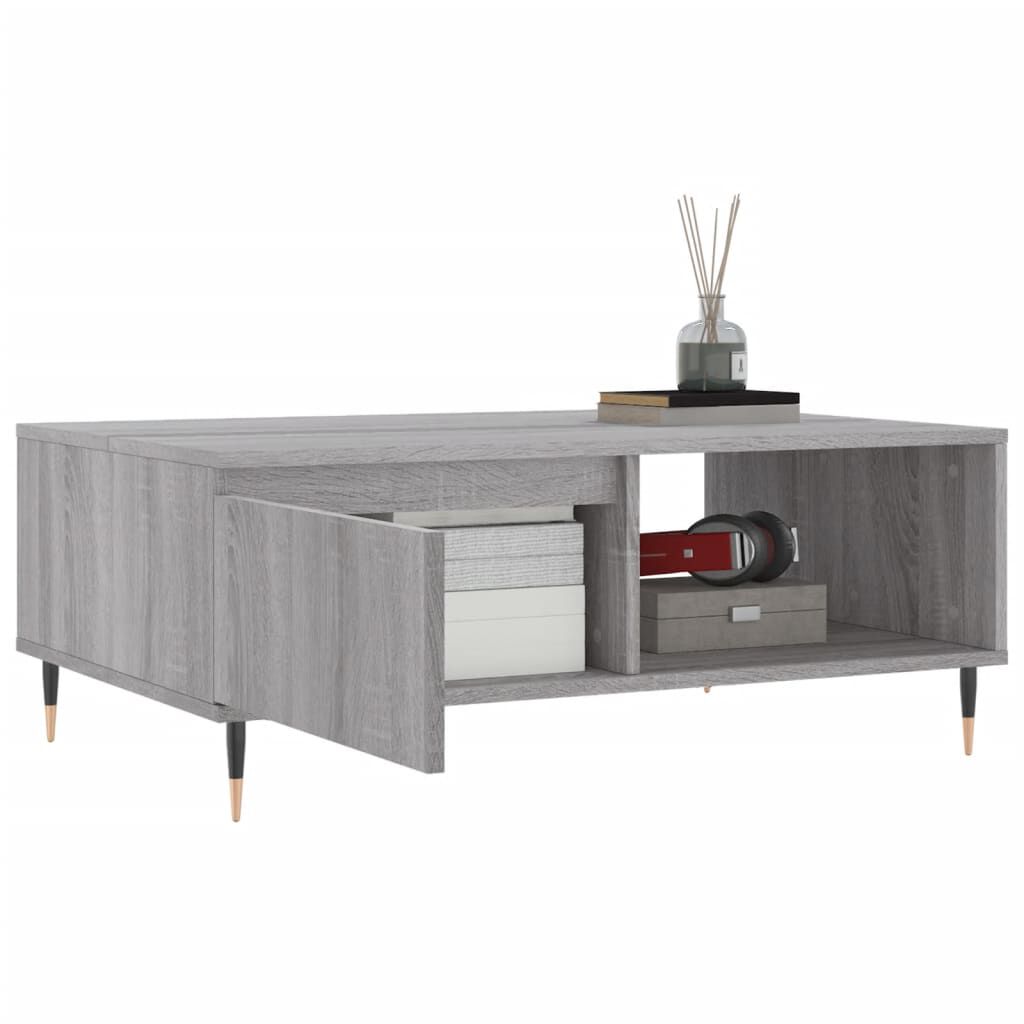 vidaXL Τραπεζάκι Σαλονιού Γκρι Sonoma 90x60x35 εκ. Επεξεργασμένο Ξύλο